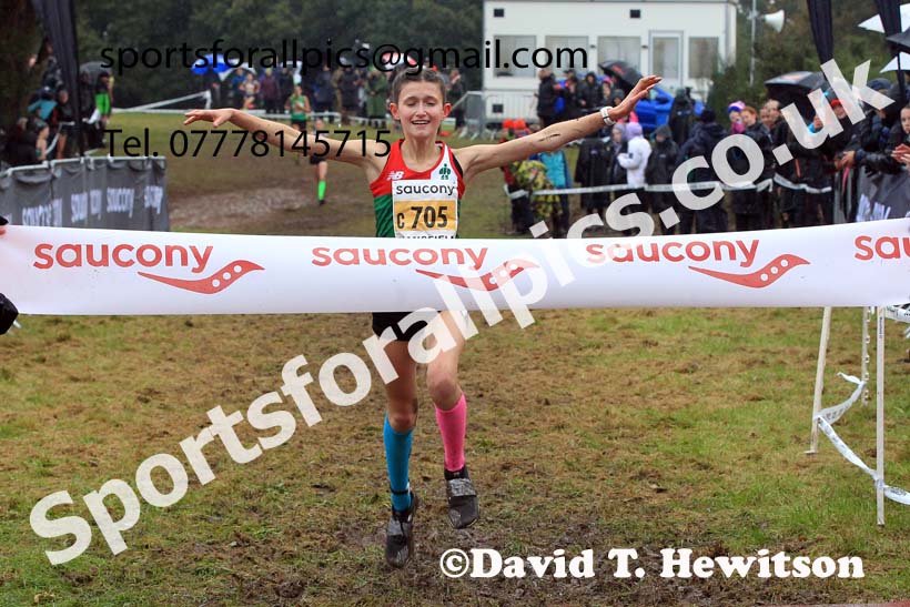 Girls Under-15s 2023 National Cross Country Relays, Berry Hill Park, Mansfield.  Photo: David T. Hewitson/Sports for All Pics